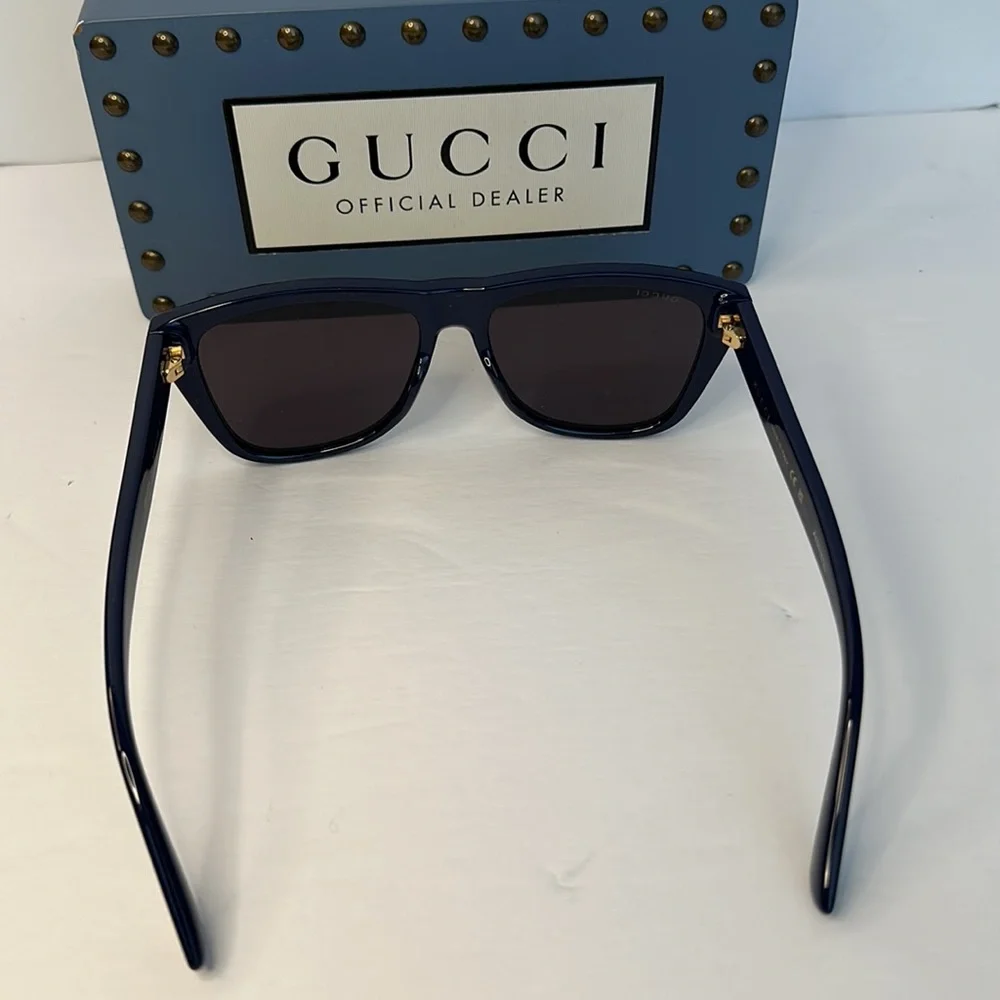 New Authentic GUCCI Grey Browline Men's Sunglasses GG1345S 004 57